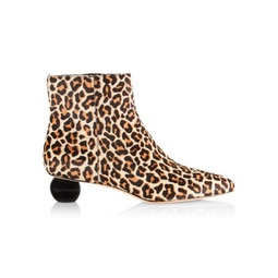 Sydney Leopard Print Calf Hair Ankle Boots