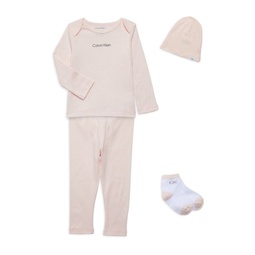 Baby Girls 4-Piece Pajama Set