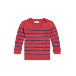 Baby Boys Striped Mesh Knit Sweater