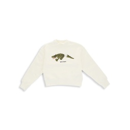 Little Boys & Boys Crocodile Graphic Sweatshirt
