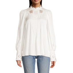 Corey Silk Embroidered Blouse