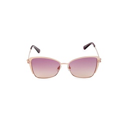 56MM Faux Crystal Cat Eye Sunglasses