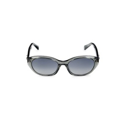 53MM Swarovski Crystal Oval Sunglasses