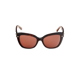 54MM Embellished Cat Eye Sunglasses