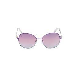 58MM Faux Crystal Butterfly Sunglasses