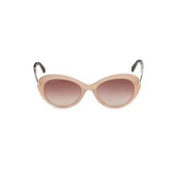 53MM Embellished Oval Sunglasses