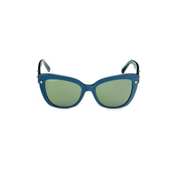 54MM Embellished Cat Eye Sunglasses