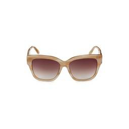 57MM Faux Crystal Rectangle Sunglasses
