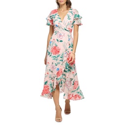 Floral Ruffle Midi Dress