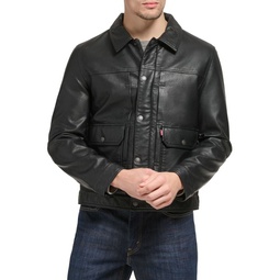 Faux Leather Utility Jacket