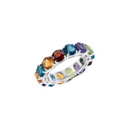 925 Sterling Silver & Multi Stone Ring