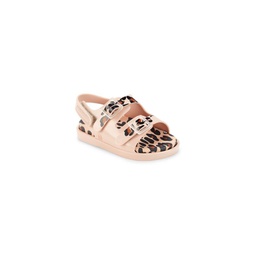 Girls Wide II Leopard Print Sandals