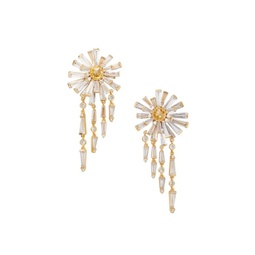 Sunny Goldtone & Cubic Zirconia Fringe Earrings