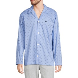 Monogram Button Down Pajama Shirt