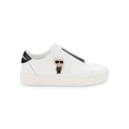 Ceci Logo Leather Slip On Sneakers