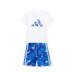 Little Boys 2-Piece Logo Shorts & Tee Set