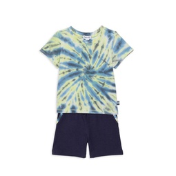 Baby Boy's 2-Piece Swirled Tie Dye Tee & Shorts Set
