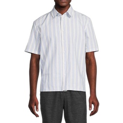 Dalton Short Sleeve Striped Sport Shirt