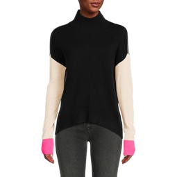 Colorblock Wool & Cashmere Sweater