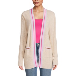 Dual Tone Wool & Cashmere Longline Sweater