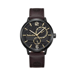 Dress Sport 44MM Stainless Steel & Leather Strap Watch