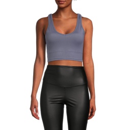 Strappy Back Sports Cropped Active Top