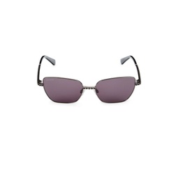 56MM Swarovski Crystal Cat Eye Sunglasses