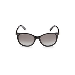 53MM Swarovski Crystal Oval Sunglasses