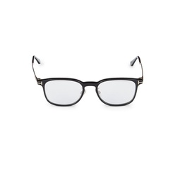 52MM Blue Block Optical Rectangle Eyeglasses
