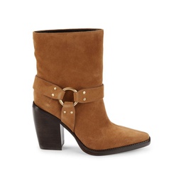 Rio Block Heel Suede Ankle Boots