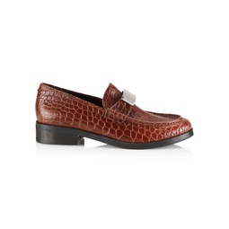 Canter Croc Embossed Leather Loafers