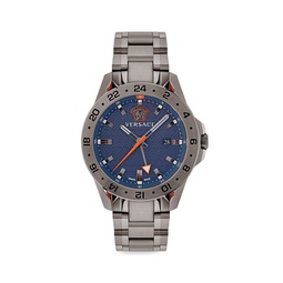 Sport Tech GMT Gunmetal Stainless Steel Bracelet Watch