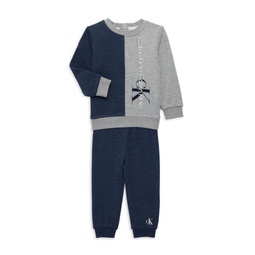 Baby Boy's 2-Piece Crewneck Sweatshirt & Joggers Set