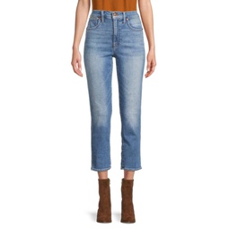 Stovepipe Mid Rise Cropped Jeans