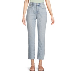 High Rise Light Wash Cropped Jeans