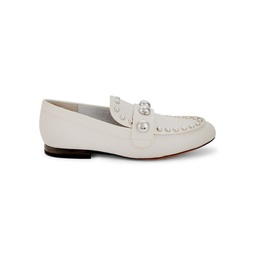 Avah Studded Faux Pearl Loafers