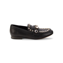 Avah Studded Crystal Loafers