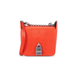 Love Too Small Square Lizard Embossed Leather Crossbody Bag