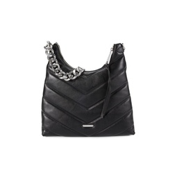 Edie Maxi Quilted Leather Hobo Bag