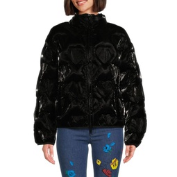 Heart Quilted Puffer Jacket