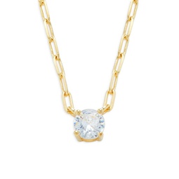 Nicole Plated Brass & Cubic Zirconia Necklace