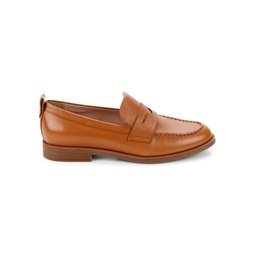 Stassi Leather Penny Loafers