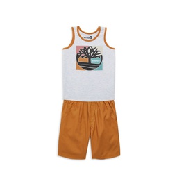 Little Boys 2-Piece Logo Tank Top & Shorts Set