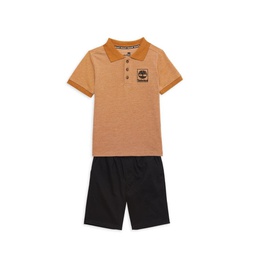 Little Boys 2-Piece Logo Polo & Shorts Set