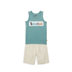 Boys 2-Piece Logo Graphic Muscle Tee & Shorts Set