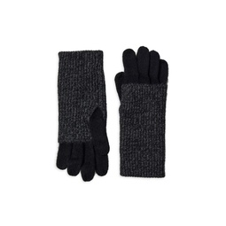 Ribbed Cashmere Touchscreen Gloves