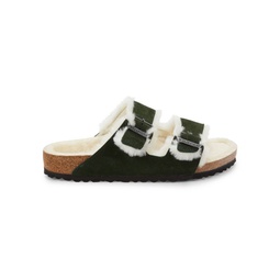 Arizona Regular Fit Shearling Lined Suede Sandals