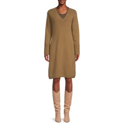 Wool Cashmere Blend Sweater Dress