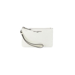 Logo Embossed Wristlet Pouch