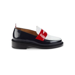 Colorblock Patent Leather Loafers